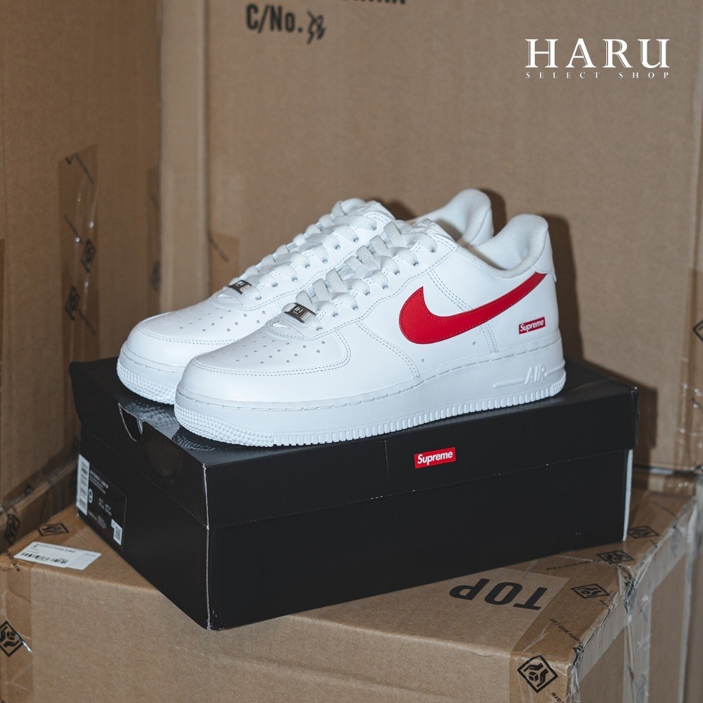 Supreme x NIKE AIR FORCE 1 Shanghai 上海限定 白紅紅勾 CU9225-101