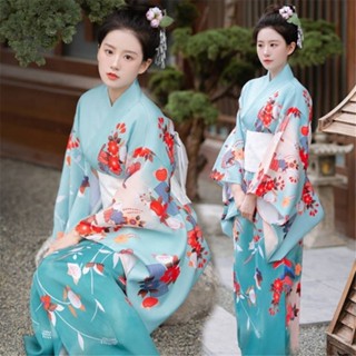 🌸熱銷免運🌸和服女改良連衣裙學生日式溫柔外景拍照神明少女影樓日系寫真服裝 改良和服 日式浴衣 日式 COSPLAY