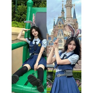 【FAIRY】熱賣?迪士尼cos服兔子警官cos服漫展成人短袖二次元套裝學院風JK制服款年會表演服 尾牙表演服 出演服