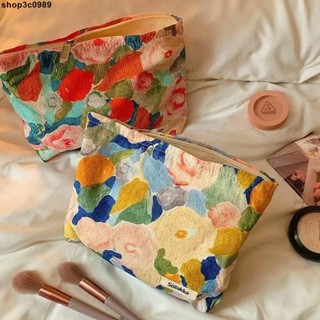 🎀🎀化妝包 收納包ins風花朵化妝包女行動式隨身大容量洗漱品旅行收納袋小2024新款