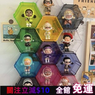 限時免運🎈六角形菱形模型展示盒子透明畢奇molly娃娃盲盒手辦蜂巢式收納盒公仔展示盒 公仔收納盒 盲盒展示架 透明展示