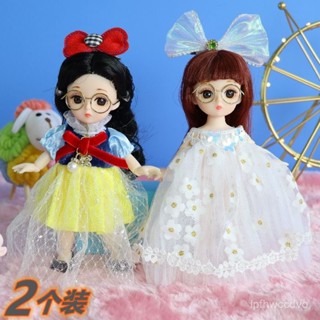 臺灣出貨💖17釐米洋娃娃過家家迷你兒童公主玩具女孩子換裝小型公仔擺件bjd MBRW