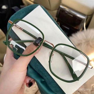 👓近視眼鏡👓【S9】小紅書推薦 綠色眼鏡框新款大臉顯瘦超輕 女網紅款韓版潮眼鏡 百搭眼鏡 個性時尚眼鏡 近視眼鏡 拍照眼