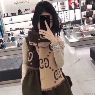 圍巾女 保暖圍巾 情侶圍巾 針織圍巾 鬥篷披肩 長圍巾 披巾 大G圍巾網紅衕款高品質羊毛圍巾冬季爆款保暖高階披肩外搭