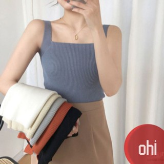 【ohi】『熱銷中』韓板針織吊帶平口小背心 上衣 小可愛 女裝 百搭素色 必備款 衣服GVH7800