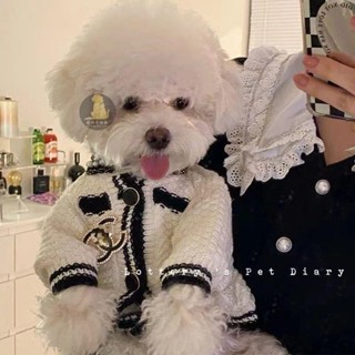 🐶寵幸優品 小香風毛衣狗狗衣服開衫雪納瑞比熊博美泰迪柯基貓寵物保暖冬天潮 狗狗衣服 貓咪衣服 泰迪熊可愛衣服 四季通用