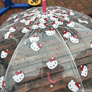 透明雨傘 hellokitty 雨傘 透明三麗鷗卡通全自動折疊玉桂狗庫洛米網紅傘女