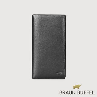 【BRAUN BUFFEL】卡斯 17卡兩折長夾-黑色(德國小金牛台灣總代理)/BF525-631-BK