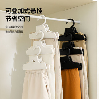 🌺臺灣限時低價🌺褲架褲夾子家用無痕專用衣架可旋轉可連掛衣櫃內建褲子夾裙夾神器