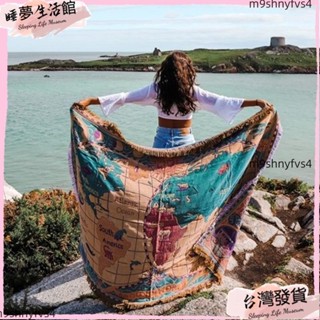 限時下殺·Arvo home環遊世界 遊牧民族 流蘇沙發毯 世界地圖 野餐毯 地毯 海灘巾 桌巾 桌布 旅行毯 掛毯 地