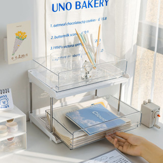 ZERO LIGHT 居家收納ins風透明化妝品收納盒桌面抽屜式展示架宿舍桌上書桌文具置物架#預購#開超取請聊聊我