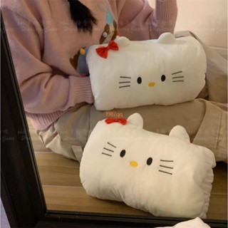 免運⚡暖手抱枕 卡通kitty貓咪暖手抱枕 ins風辦公室 午睡枕頭 趴桌子毛絨捂手枕 保暖