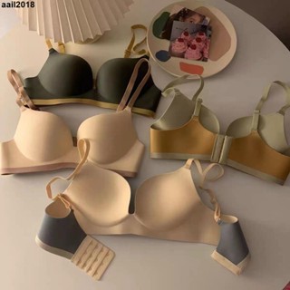 女生舒適內衣👙 夏季一片式無痕內衣性感小胸聚攏透氣文胸無鋼圈厚薄款少女胸罩