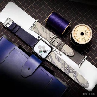 【廠家批發】適用Appleiwatch7/SE/6/5代 蘋果手錶watch4錶帶真皮41/45mm