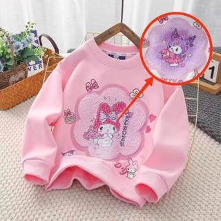 🍼小奶蓋kids🍼美樂蒂亮片變色衣服女童春秋衛衣春季新兒童上衣庫洛米