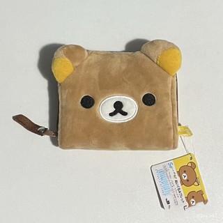 🔥新北出貨🔥小皮夾 拉鍊錢包 皮夾 錢包 日係可愛Rilakkuma輕鬆熊經典款零錢包卡包短款錢包毛絨收納包 O22Q