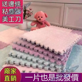 絨毛巧拼 拼接地毯 巧拼地墊 方塊拼圖 地墊毛絨面 eva環保泡沫墊 客廳臥室滿鋪 家用地板墊 兒童爬行墊 小宇宙