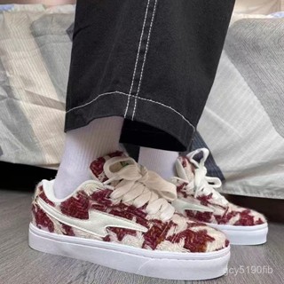 【潮流老王】臺灣出貨🚚國潮ins風小眾複古撞色閃電德訓鞋男鞋輕便休閒運動滑闆