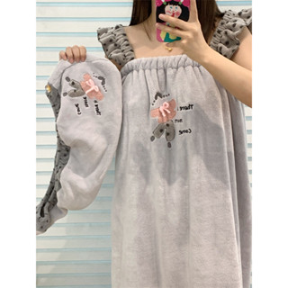 男女情侶 純色舒適親膚 冬季加厚 情侶睡袍 法蘭絨浴袍 珊瑚絨睡袍 保暖睡袍新款刺繡小女孩珊瑚絨吊帶浴裙情侶款吸水速幹不