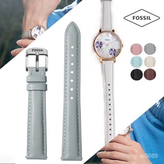適用於Fossil化石皮革錶帶12mm 14mm 15mm 16mm 17mm 18mm 20mm 22mm 女士手錶帶