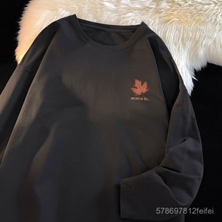 衣大倉 長袖T恤潮流純棉打底衫日系印花 t恤 設計感上衣 休閒上衣 情侶裝春秋