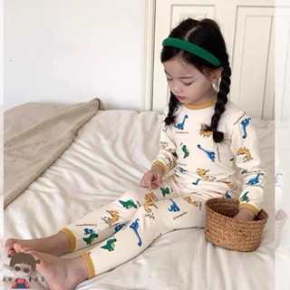 女童 德絨 睡衣 秋冬季長袖寶寶加絨加厚秋衣秋褲男童休閑 家居服 套裝 女童裝 居家服 兒童睡衣 長袖睡衣 睡衣套裝