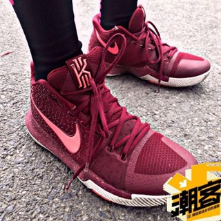 韓國代購NK Kyrie 3 Hot Punch 酒紅金 歐文3代戰靴 男子耐磨防滑實戰籃球鞋運動鞋
