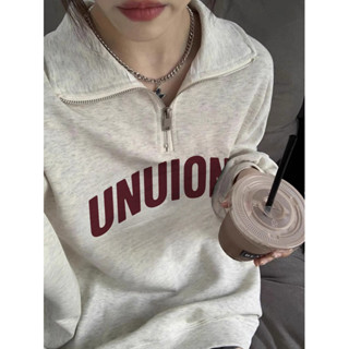 可鹽可甜~有範！polo 大學T 衛衣 翻領大學t 寬鬆大學t 大學t長袖 長袖上衣 設計感上衣 重磅 慵懶風 秋天穿搭