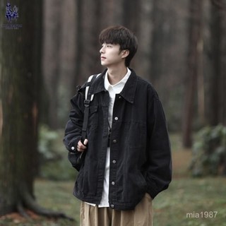 【Nobodyknows男裝】日係新款工裝青少年牛仔外套男套百搭潮流寬鬆夾剋春秋季休閒上衣