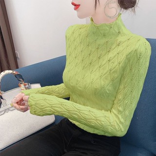 白色毛衣打底衫女秋季2023年新款爆款秋冬洋氣內搭長袖針織衫上衣MAOY~