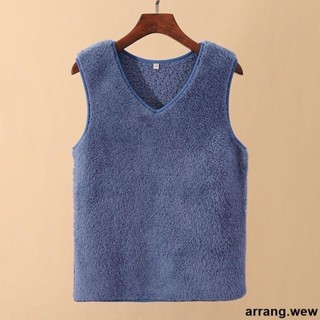 新品 背心 珊瑚絨保暖背心女V領寬肩無袖打底防寒馬甲男內搭冬防寒加絨加厚