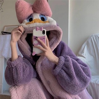 Umi 柚咪🌸 臺灣現貨🌸 睡袍 睡衣女 女生睡衣 家居服女 超保暖 珊瑚絨 浴袍 加厚 長款睡袍 毛絨睡袍 浴