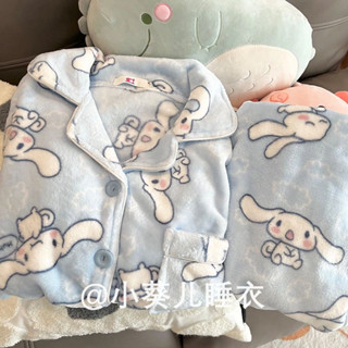 Xuan♥ins風甜美玉桂狗睡衣女冬季新款加絨加厚保暖長袖長褲家居服套裝