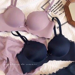 Only❤️ 內衣女小胸聚攏性感加厚上託一片式無痕顯大少女無鋼圈文胸罩套裝