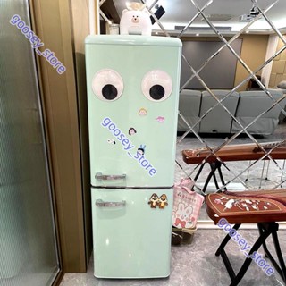 金松復古冰箱大容量家用雙門冷藏冷凍黃綠白紅色網紅BCD-203R百貨商行
