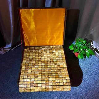 金絲楠木涼席麻將可水洗車墊定做防滑天然實木可折疊緬甸花梨紫檀鴻達生活館