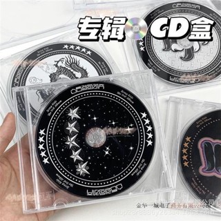 💓桃園出貨💓 ins透明光碟收納盒多功能cd碟盤翻蓋防塵帶蓋保護盒愛豆cd盤整理
