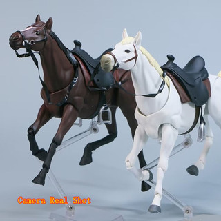 【吖吖潮玩】臺灣出貨 Ko高級figma 490 棕馬 白馬 可動手辦 Cos擺件 模型 可動 玩具 場景禮物