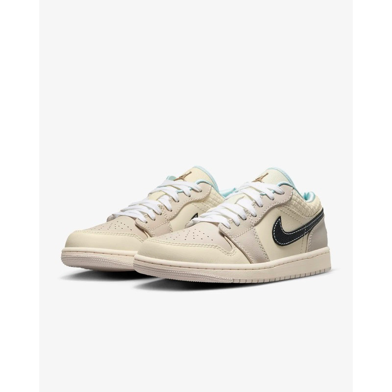 PG.Air Jordan 1 Low SE 沙灘米白 低筒 一代 編織 男女尺寸 女鞋 HQ3440-101
