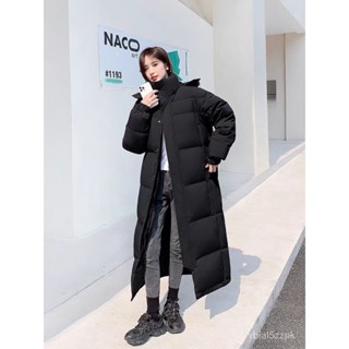 新款羽絨服女中長版中戲羽絨服長版過膝加厚白鴨絨羽絨衣外套 白鴨絨 保暖 防寒 羽絨外套連帽1103 8FEV
