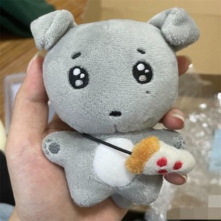 *韓國正版代購*Seventeen小十七李碩珉DK灰色水尼狗披薩包公仔小鑰匙扣包包掛件