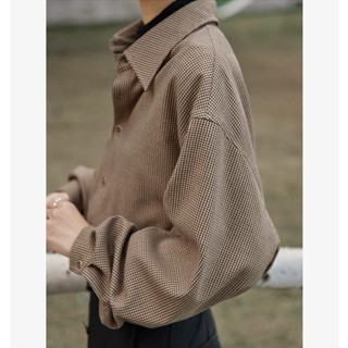 【FROCK】長袖襯衫 寬鬆襯衫 長袖上衣 顯瘦上衣 複古長袖襯衫設計感法式寬鬆襯衫上衣 女生襯衫 襯衫外套 寬鬆外套
