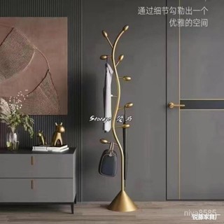 免稅 免運掛衣服架子美容院移動輕奢簡易掛衣架子單桿式衣帽架衣架落地立式衣架落地立式衣架玄關個性衣帽架神器意式輕奢傢用掛衣