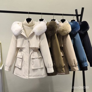 活裡活麵可拆卸一衣三穿冬季加厚派剋服女中長版棉衣巨厚外套棉襖 長款 加厚冬天外套 韓版 羽絨外套連帽1106 DBIE