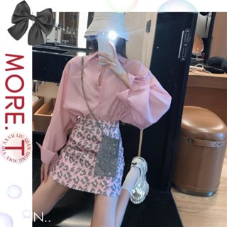 【MORE.T女裝】..襯衫女 長袖襯衣 粉色薄款防曬衫 韓版chic 寬鬆減齡 氣質百搭 春季新款 韓妞必備 女生衣