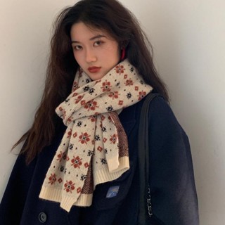 有點東西🧣小眾新款圍巾女冬季百搭學生少女韓版外搭時尚針織圍脖保暖秋冬潮秋冬圍巾 圍脖 保暖