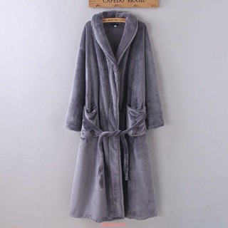 【熱賣新品】秋冬熱賣新款加厚加長法蘭絨睡袍珊瑚絨保暖睡衣情侶大碼男女居家
