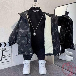 熱銷 男大童外套兒童秋冬衣服童裝刷毛加厚棉襖時尚洋氣棉服男孩上衣男童衣服 南北生活館