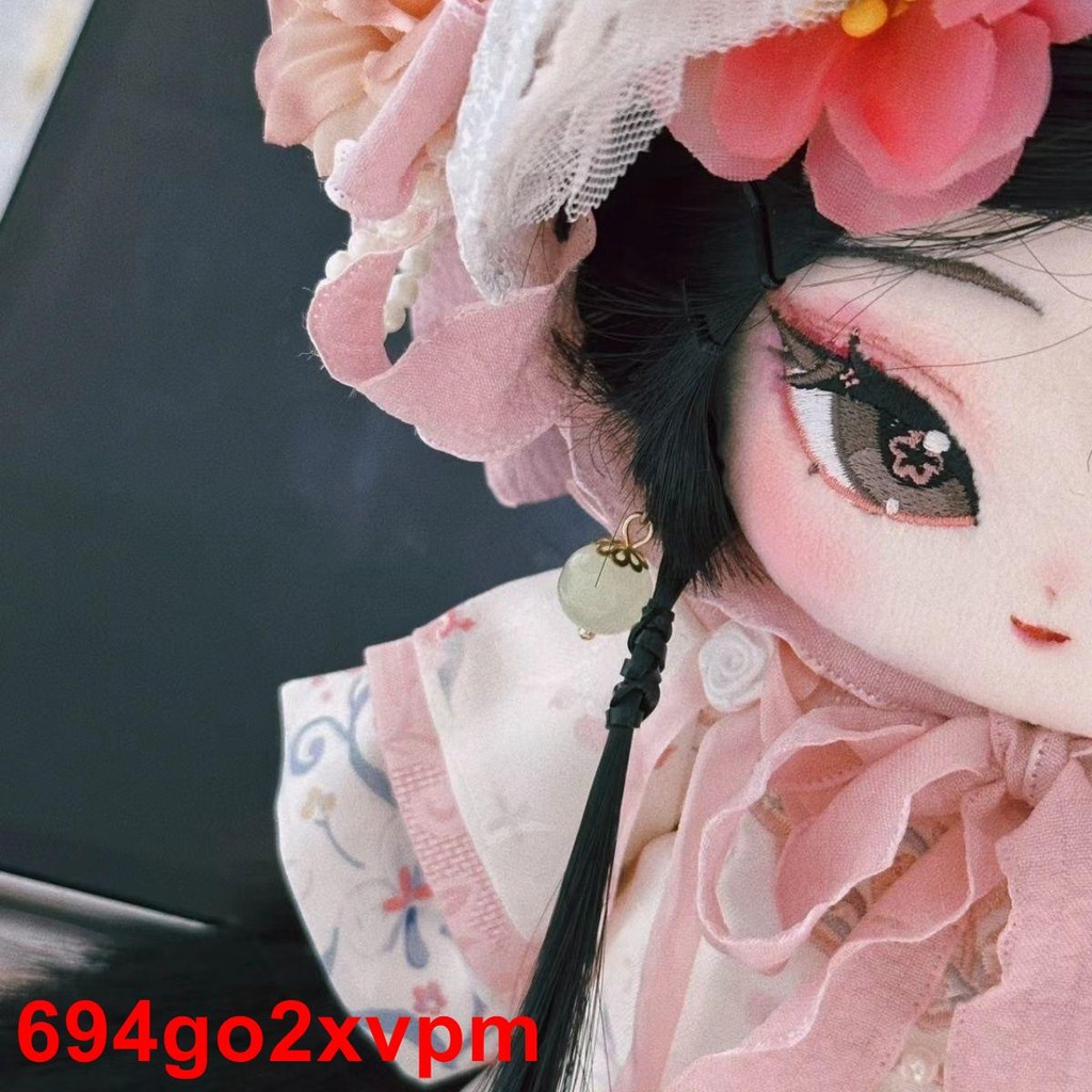 棉花娃娃 玩偶 紅樓夢林黛玉屬性20cm棉花娃娃同人周邊可愛玩偶換裝公仔節日禮物1114