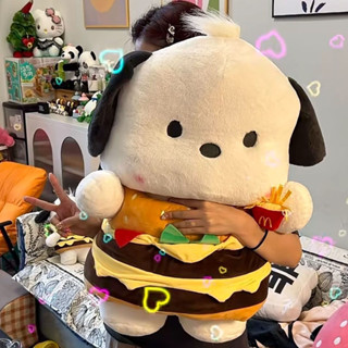 【❤臺灣發貨🔥】🎀靠枕 抱枕 可愛超萌漢堡帕恰公仔毛絨玩具玩偶小狗兒童睡覺布娃娃生日禮物